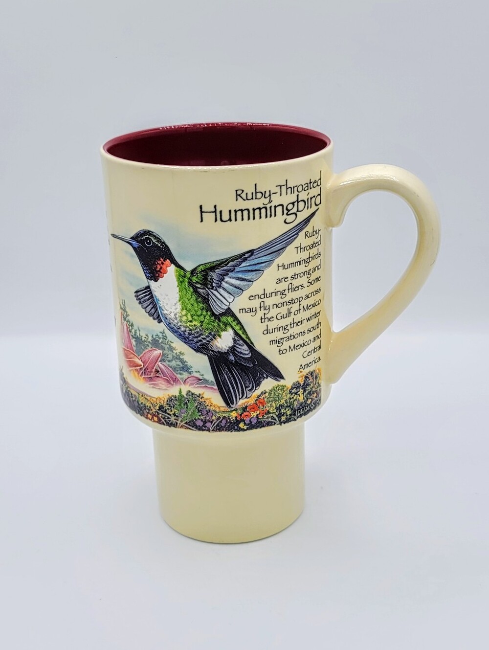 American Expedition Ruby Throated Hummingbird Travel Mug Stoneware Archilochus